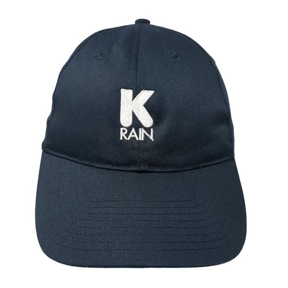 K Rain Strapback Hat Blue One Size Adjustable Embroidered Outdoor KC - Picture 1 of 9